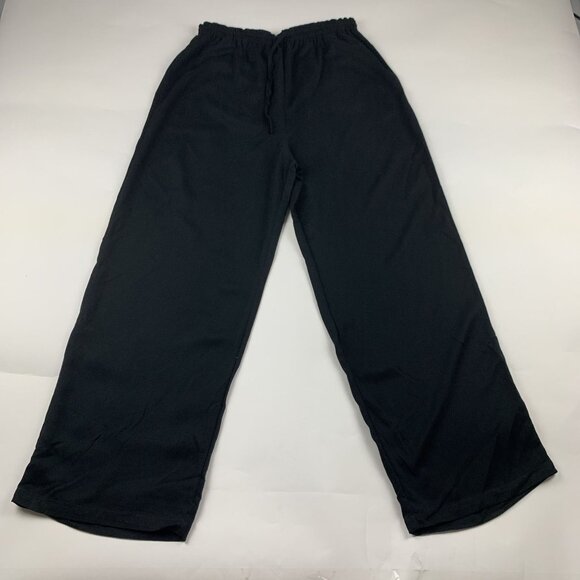 Old Navy Retro Black Lightweight Pull On Wide Leg Pants L - Picture 1 of 6